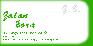 zalan bora business card